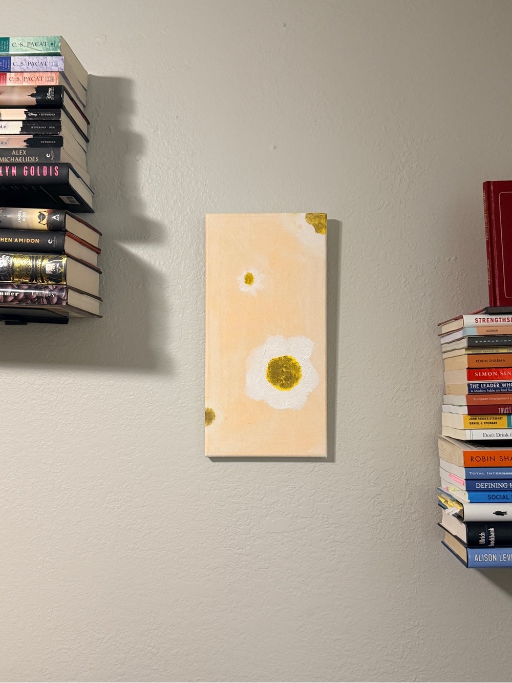 Handcrafted Abstract Oil Painting: Daisies or Eggs?